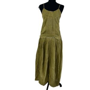 Raga/Chaudry Green Cotton Midi Dress(Size Small)